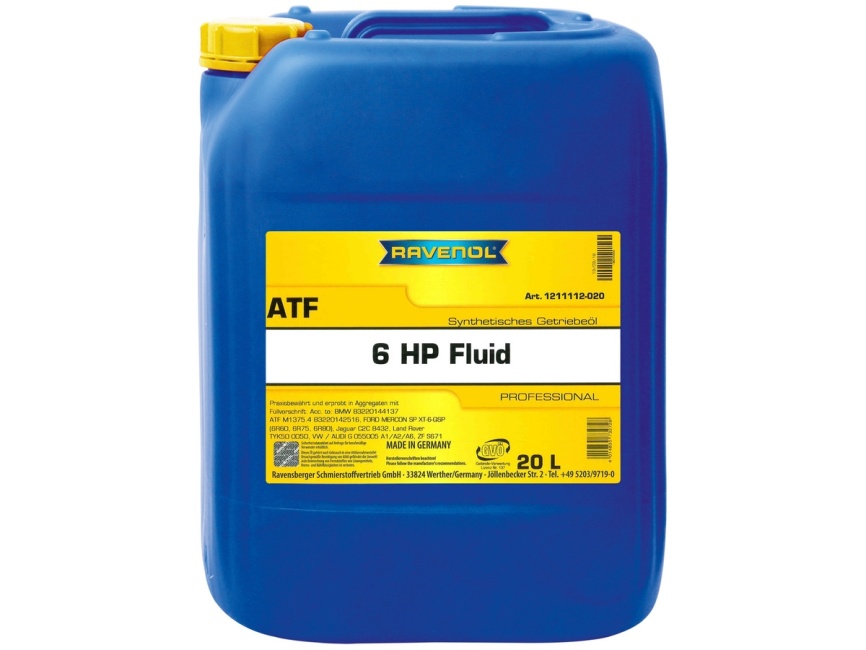 Трансмиссионное масло RAVENOL ATF 6 HP Fluid (20л) фото 1
