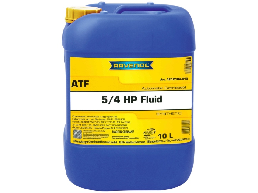 Трансмиссионное масло RAVENOL ATF 5/4 HP Fluid (10л) фото 1