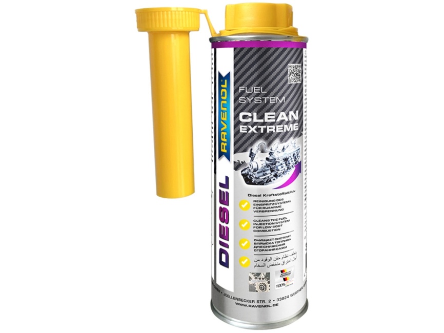 Присадка-очиститель топливной системы дизельных двигателей RAVENOL Diesel Clean Extreme (0,3 л) фото 1