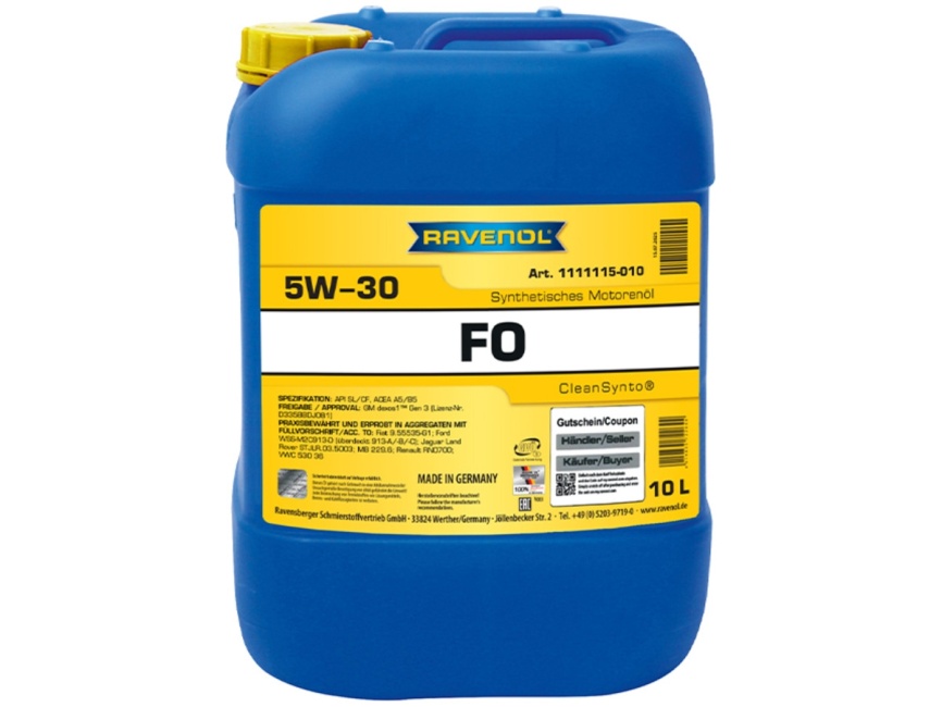 Моторное масло RAVENOL FO SAE 5W-30 (10л) фото 1