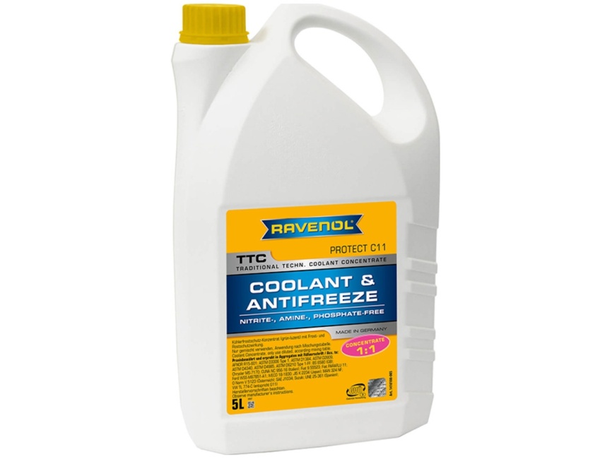 Антифриз концентрированный RAVENOL TTC Concentrate Protect C11 (5л) фото 1