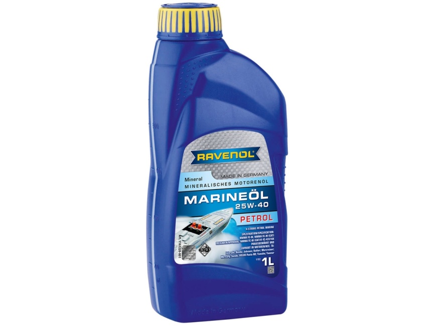 Моторное масло RAVENOL Marineoil PETROL SAE 25W-40 (1л) фото 1