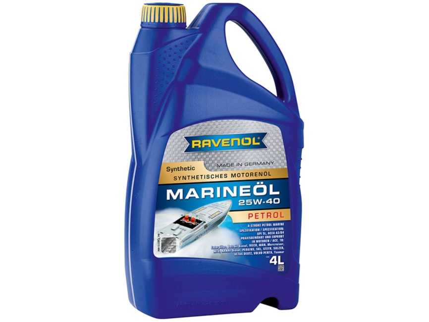 Моторное масло RAVENOL Marineoil PETROL SAE 25W-40 synthetic (4л) фото 1