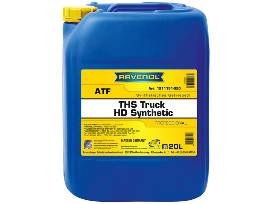 Трансмиссионное масло RAVENOL ATF THS Truck HD Synthetic (20л) фото 1