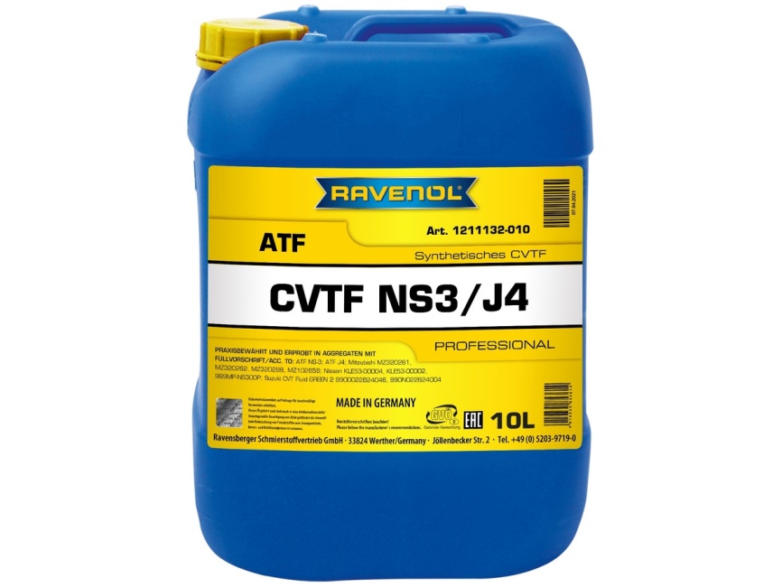 Трансмиссионное масло RAVENOL CVTF NS3/J4 Fluid (10л) фото 1