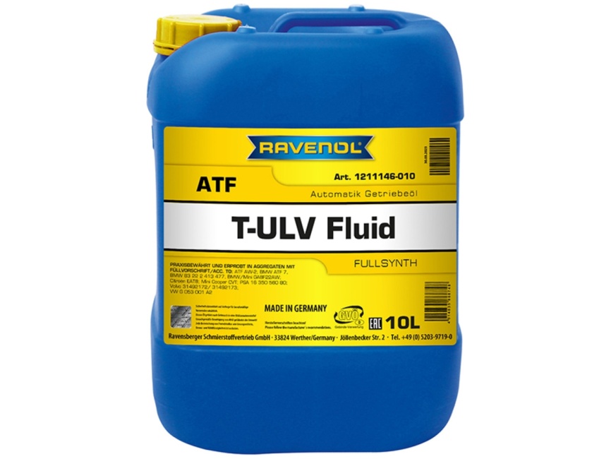Трансмиссионное масло RAVENOL ATF T-ULV Fluid (10л) фото 1