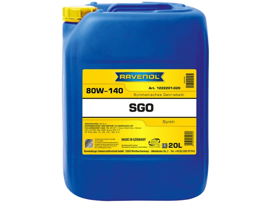 Трансмиссионное масло RAVENOL Getriebeoel SGO SAE 80W-140 (20л) фото 1