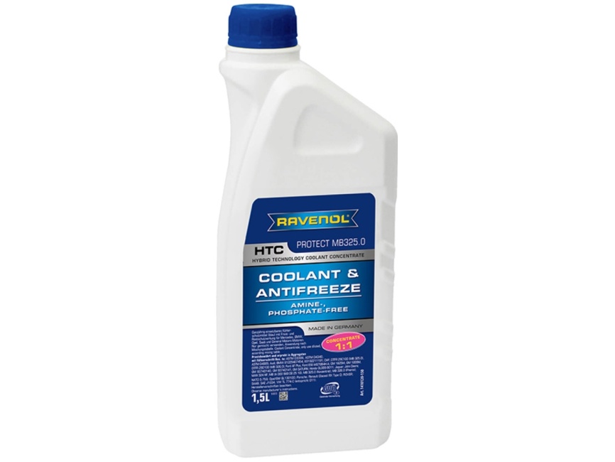 Антифриз концентрат синий RAVENOL HTC CONCENTRATE PROTECT MB 325.0 (1,5л) фото 1