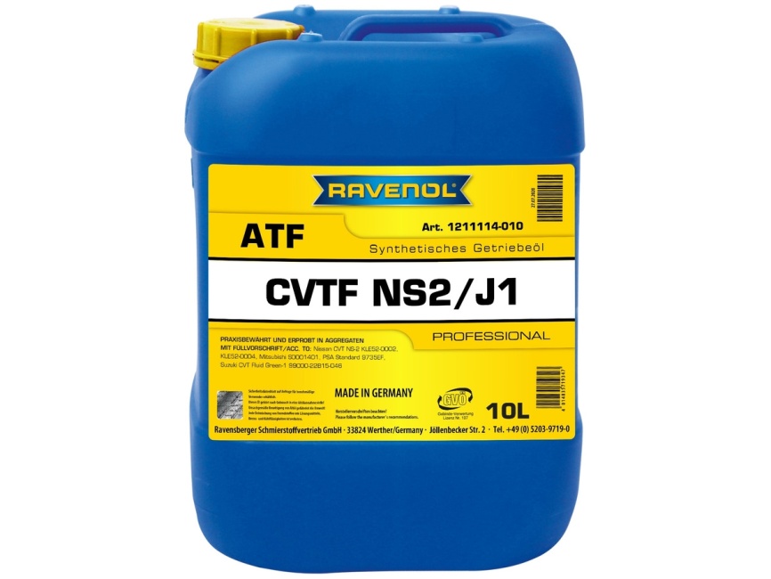 Трансмиссионное масло RAVENOL CVTF NS2/J1 Fluid (10л) фото 1