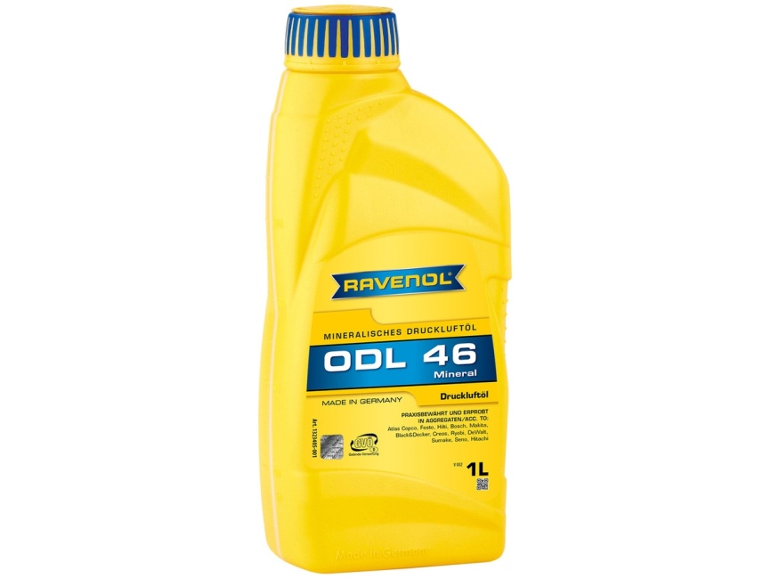 Лубрикаторное масло RAVENOL ODL 46 Druckluftoel (1л) фото 1