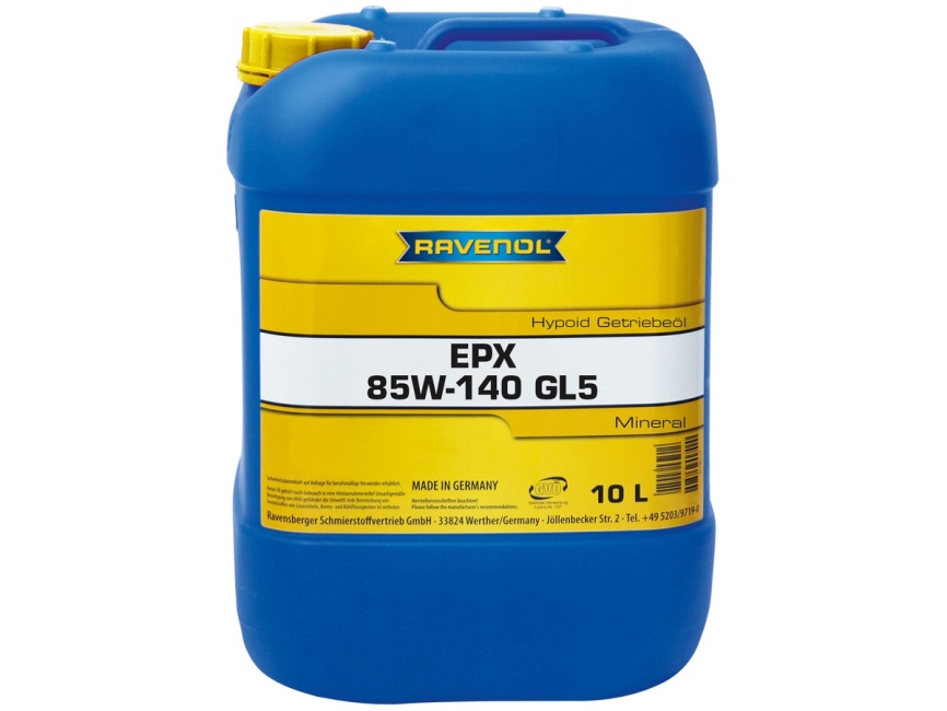 Трансмиссионное масло RAVENOL Getriebeoel EPX SAE 85W-140 GL 5 (10л) фото 1