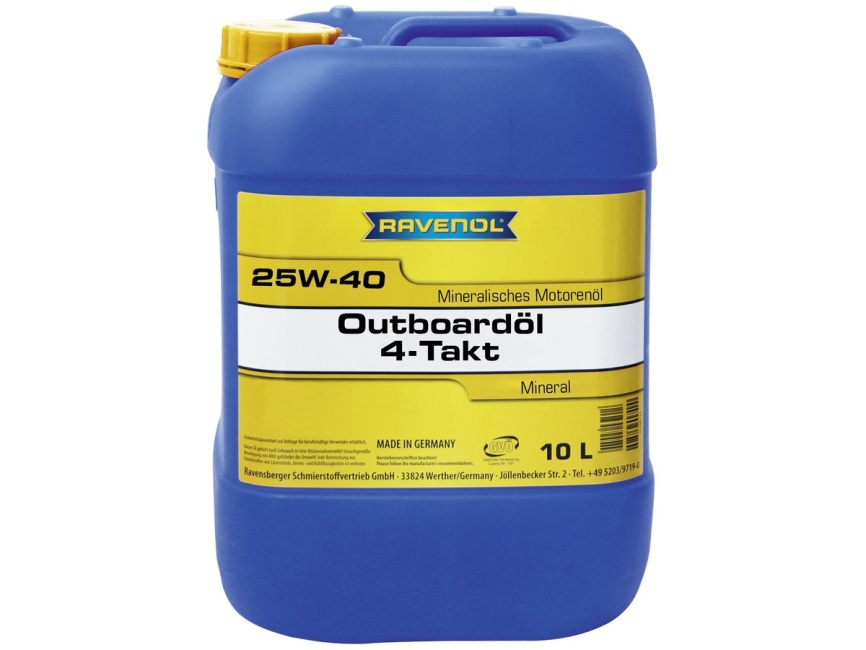 Моторное масло RAVENOL Outboardoel 4T SAE 25W-40 (10л) фото 1