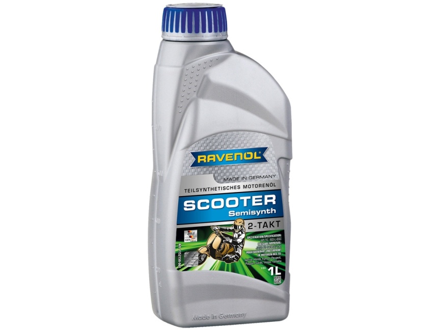 Моторное масло для 2-Такт скутеров RAVENOL Scooter 2-Takt Teilsynth (1л) фото 1