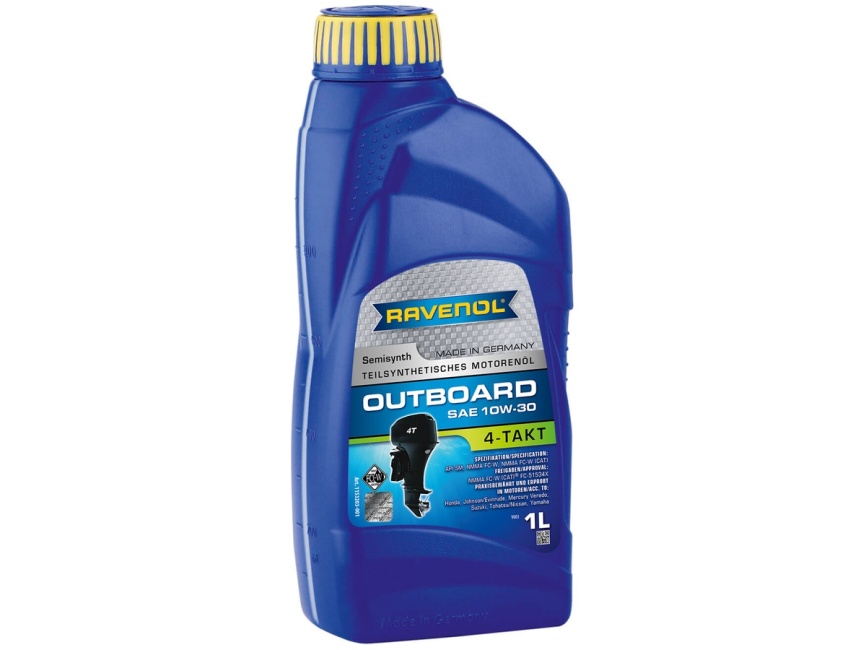 Моторное масло для 4-T лод.моторов RAVENOL Outboardoel 4T SAE 10W-30 (1л) фото 1